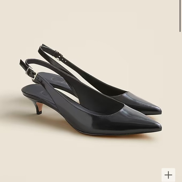 J. Crew Robin buckle kitten heels in leather
